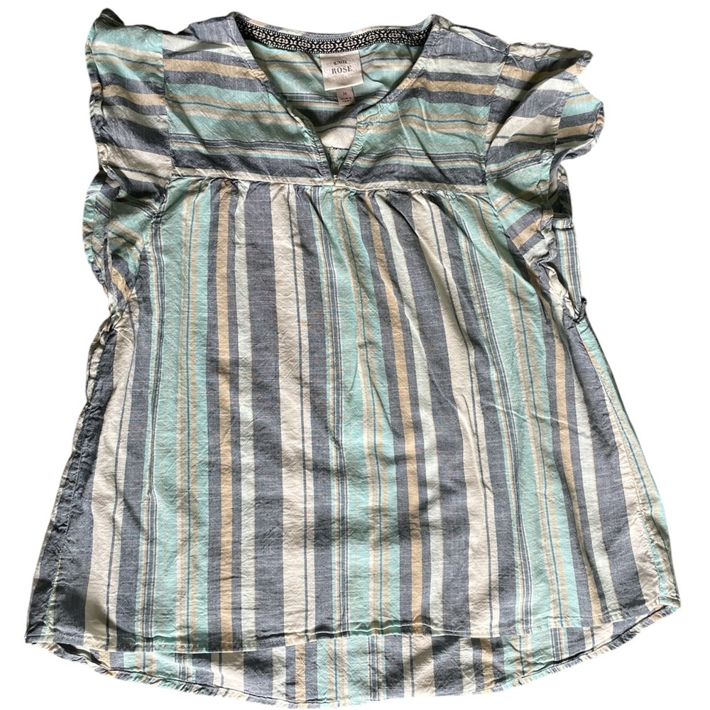 Kids Striped Top in Blue and Green by Roxy size M